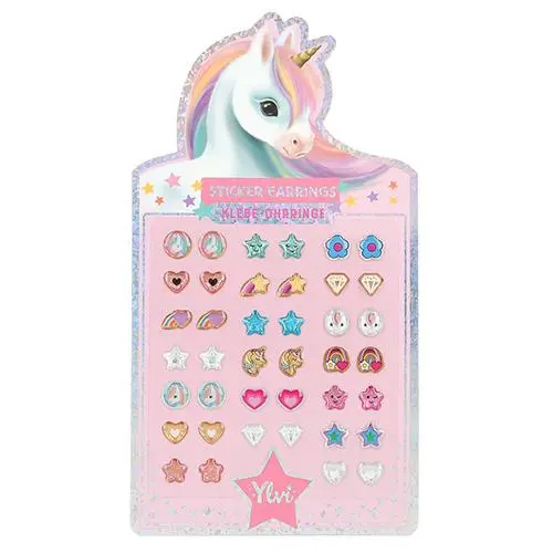 Sada samolepicích náušnic Ylvi, pink
