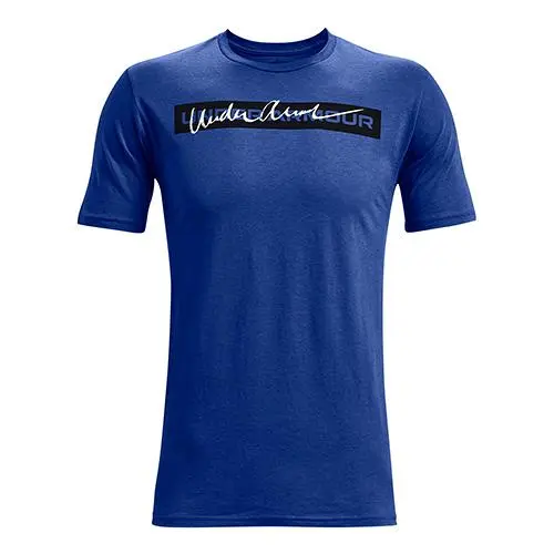 Under Armour pánské tričko UA SIGNATURE KETTLEBELL SS modrá