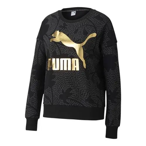 Puma Classics Graphics AOP Crew Sweat Classics Černá