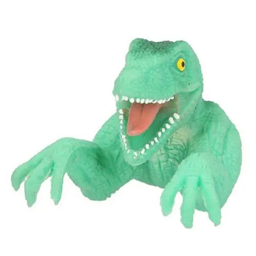 Prstová loutka Dino World ASST oranžový T Rex