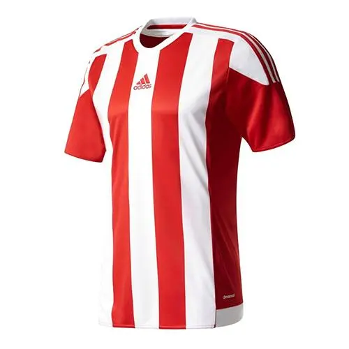 adidas Striped Estro 15 krátký rukáv Červená / Bílá Junior