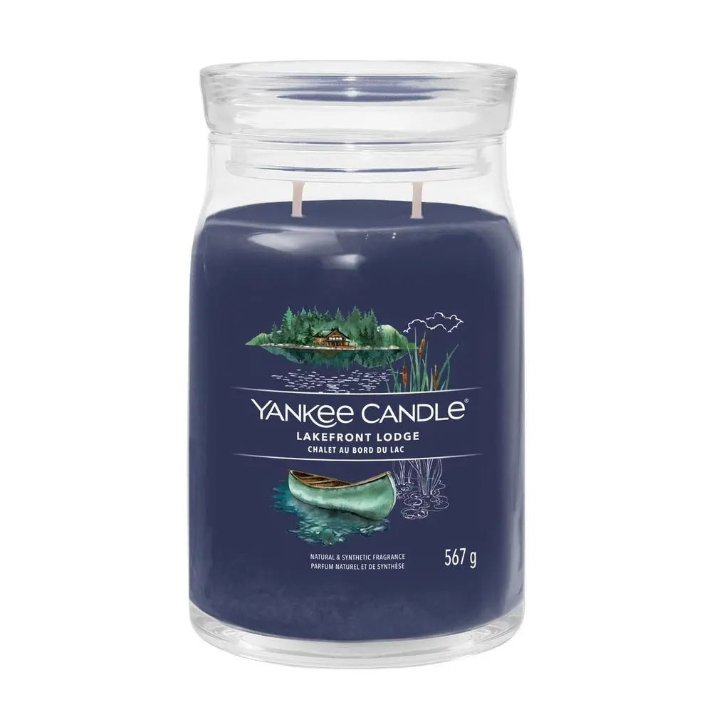 YANKEE CANDLE Lakefront Lodge svíčka 567g / 2 knoty (Signature velký)