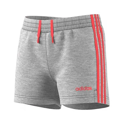 Adidas Essentials 3-Stripes Dívčí teplákové kraťasy Essentials 3 stripes šedá