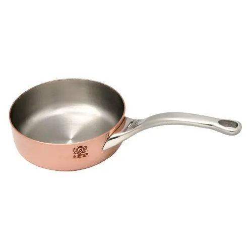 de Buyer Pánev PRIMA MATERA soté pánev měděná rovná s nízkými okraji rukojeť z nerezové oceli 16 cm 5,5 cm 1,13 kg
