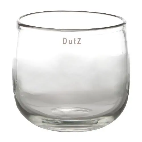 Skleněný květináč DutZ Pot, výška 6 cm, průměr 8 cm, barva čirá
