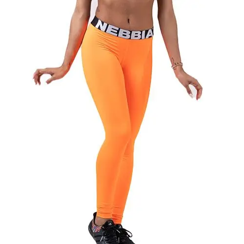 Nebbia dámské legíny Scrunch butt 528 neonově oranžové