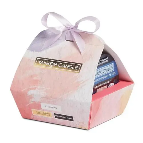 Yankee Candle Dárková sada s 3 vonnými vosky clean cotton vanilla cupcake midsummer´s night 3 x 22 g