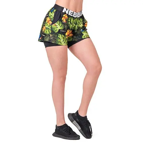 Nebbia dámské šortky High Energy double layer green