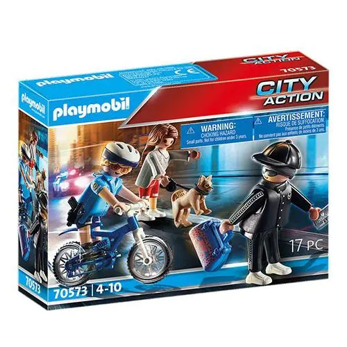 Playmobil 70573 policejní kolo: pronásledování kapsáře
