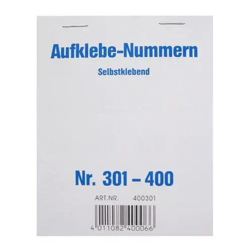 Wolf & Appenzeller 301-400 Samolepící čísla
