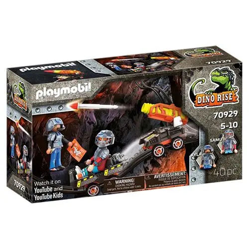 Playmobil 70929 dino rise důlní vozík s raketami