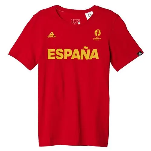 Adidas Spain Graphic Dětské volnočasové triko s krátkým rukávem Spain Graphic pro fanoušky červené