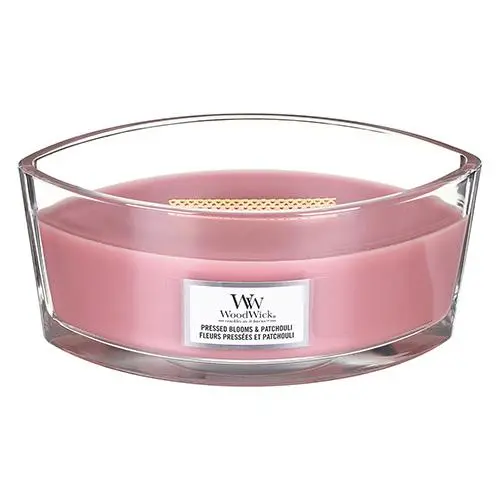 WoodWick Pressed Blooms & Patchouli svíčka loď 453,6g