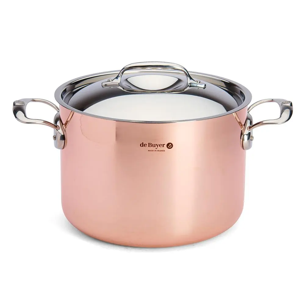 de Buyer Měděný hrnec s poklicí PRIMA MATERA 24cm 7,5l