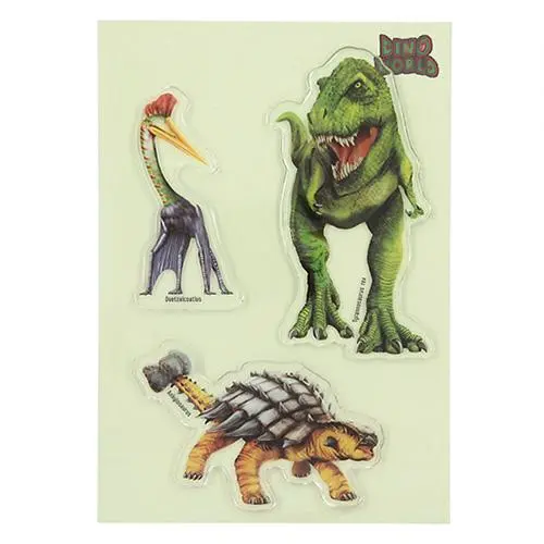 Gelové samolepky Glibbies Dino World Tyrannosaurus rex 2ks