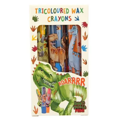 Dino World 3498750 šroubovací olejové voskovky s dinosaury 3 ks
