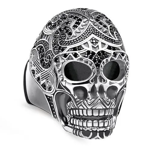 Thomas Sabo Prsten Maorská lebka TR2132 643 11 54 Sterling silver blac