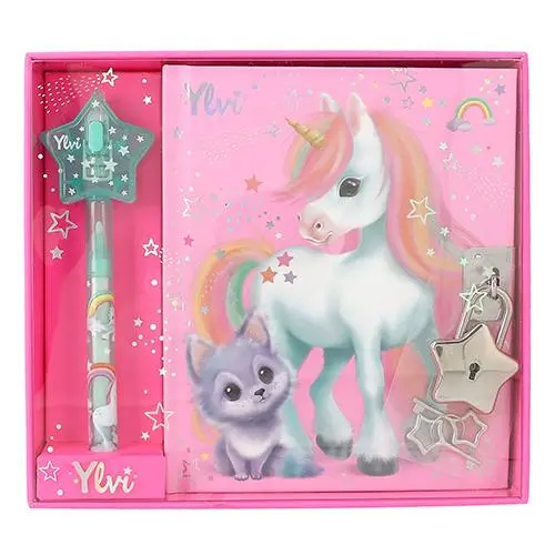 Diář se zámkem a magickým fixem Ylvi Unicorn & Stars