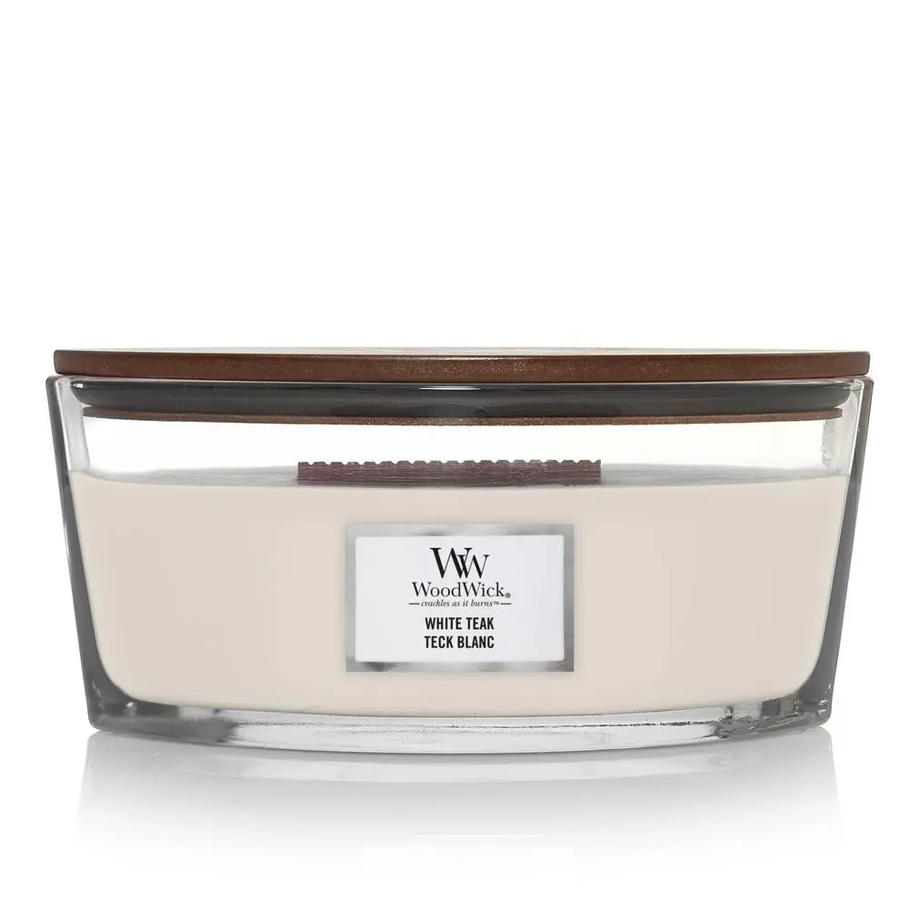 WoodWick White Teak svíčka loď