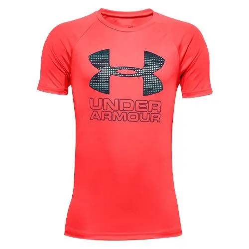Under Armour Tech Hybrid PRT FILL SS Chlapecké triko Tech Hybrid Prt Fill červená