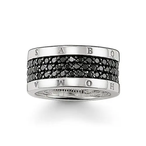 Thomas Sabo Prsten Klasický černý TR1710 051 11 64 Sterling Silver 925 Sterling silver