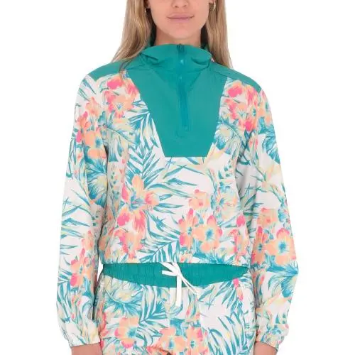 Hurley Kat Printed Windbreaker zelená