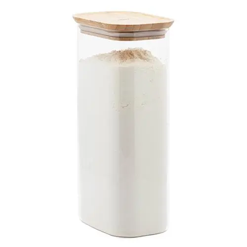 Pebbly Dóza na potraviny PKV-069 sklo bambus 1,8 l