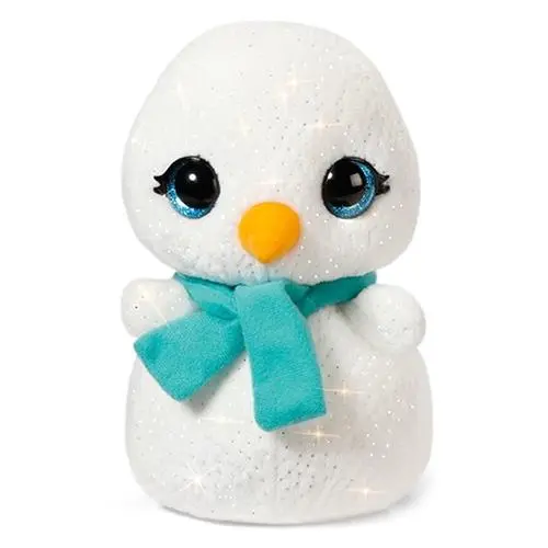 Nici sněhulák bílý se třpytem modrá šála 17 cm