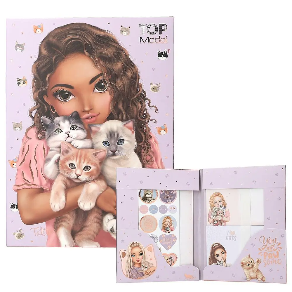 Dopisní sada se samolepkami Top Model Cat Love (Talita)