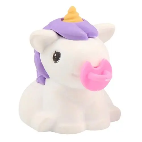 Ylvi and the Minimoomis guma ve tvaru jednorožce Růžovo-tyrkysový