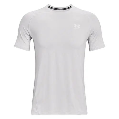 Under Armour Pánské funkční tričko UA HG Armour Fitted Nvlty SS-GRY šedé