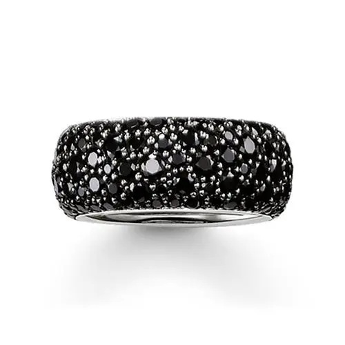 Thomas Sabo Prsten Dlážděný černý TR2031 643 11 Sterling Silver 925 Sterling silver blac
