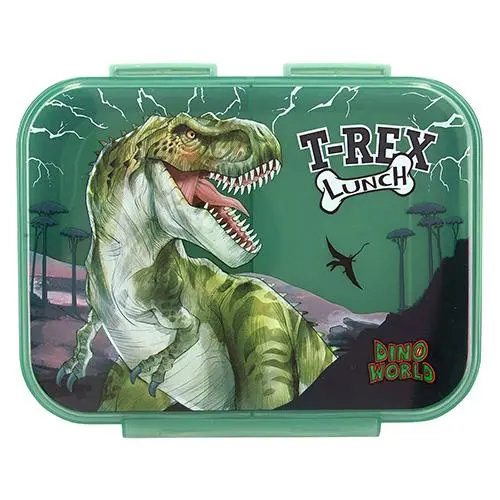 Dino World Svačinový box T-Rex tři sekce