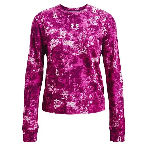 Dámská mikina Under Armour Rival Terry Print Crew - Dámská volnočasová mikina Rival Terry Print Crew od značky Under Armour, různá barevná provedení. - 3489870