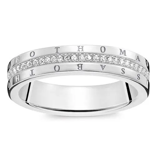 Thomas Sabo Prsten Klasický bílý D TR0026 725 14 58 Sterling silver