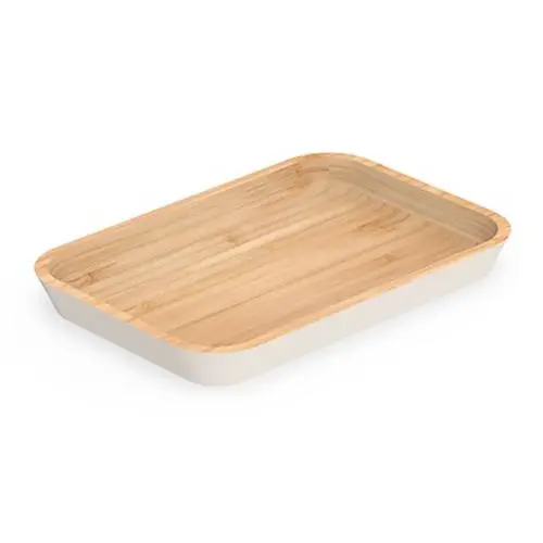Pebbly Servírovací podnos NBA237 22 x 15 cm hnědá bambus
