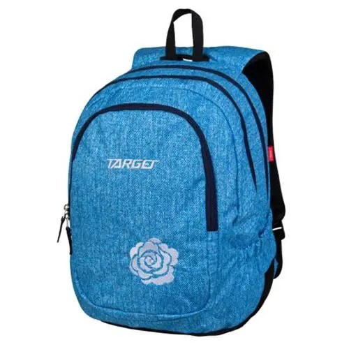 Target batoh džínovina potisk růže modrá