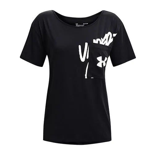 Under Armour Triko Lve Overszed Graphic WM Tee-BLK 1366132-001