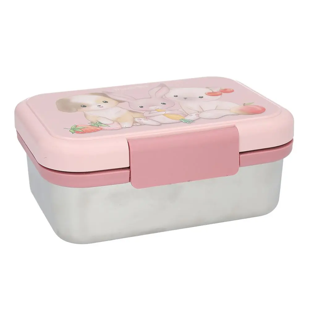 Dětský svačinový box Princess Mimi – nerezový, růžový