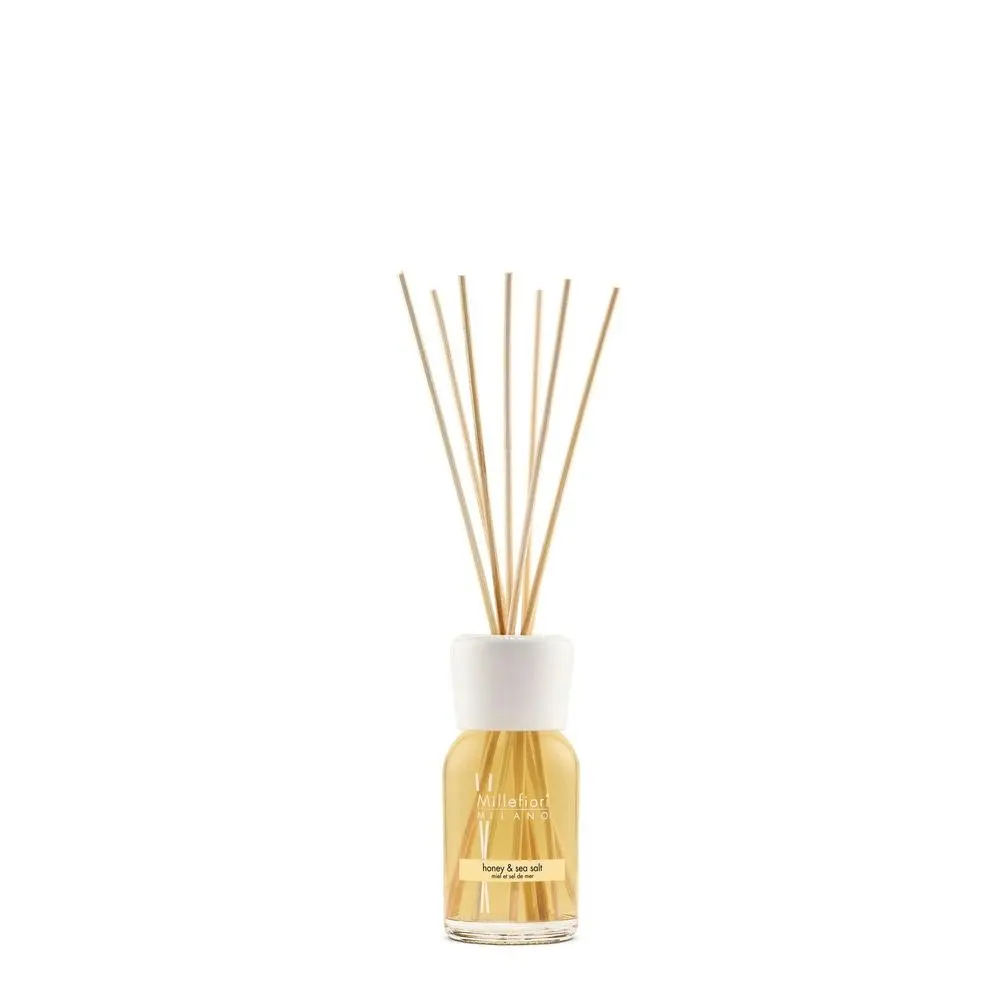 Millefiori Milano Natural Honey & Sea Salt Med a mořská sůl Difuzér 100 ml + 7 stébel v délce 25 cm