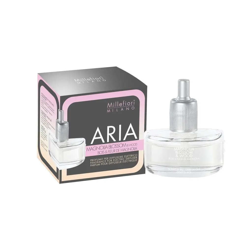 Millefiori Milano Aria Magnolia Blossom & Wood - Květy magnólie a Dřevo náplň do elektrického difuzéru voní 6-8 týdnů 20 ml