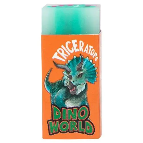 Gumovací pryž Dino World Triceratops