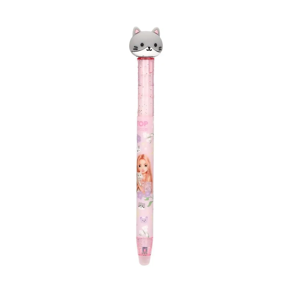 Gumovatelné gelové pero s kočičkou Top Model Blooming Kitty, růžové