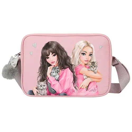 Top Model Taška přes rameno s přívěskem Růžová Miju + Candy a koťata
