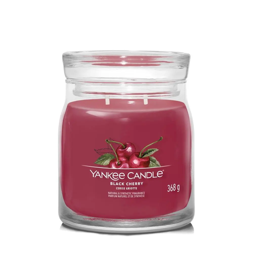 YANKEE CANDLE BLACK CHERRY SIGNATURE STŘEDNÍ