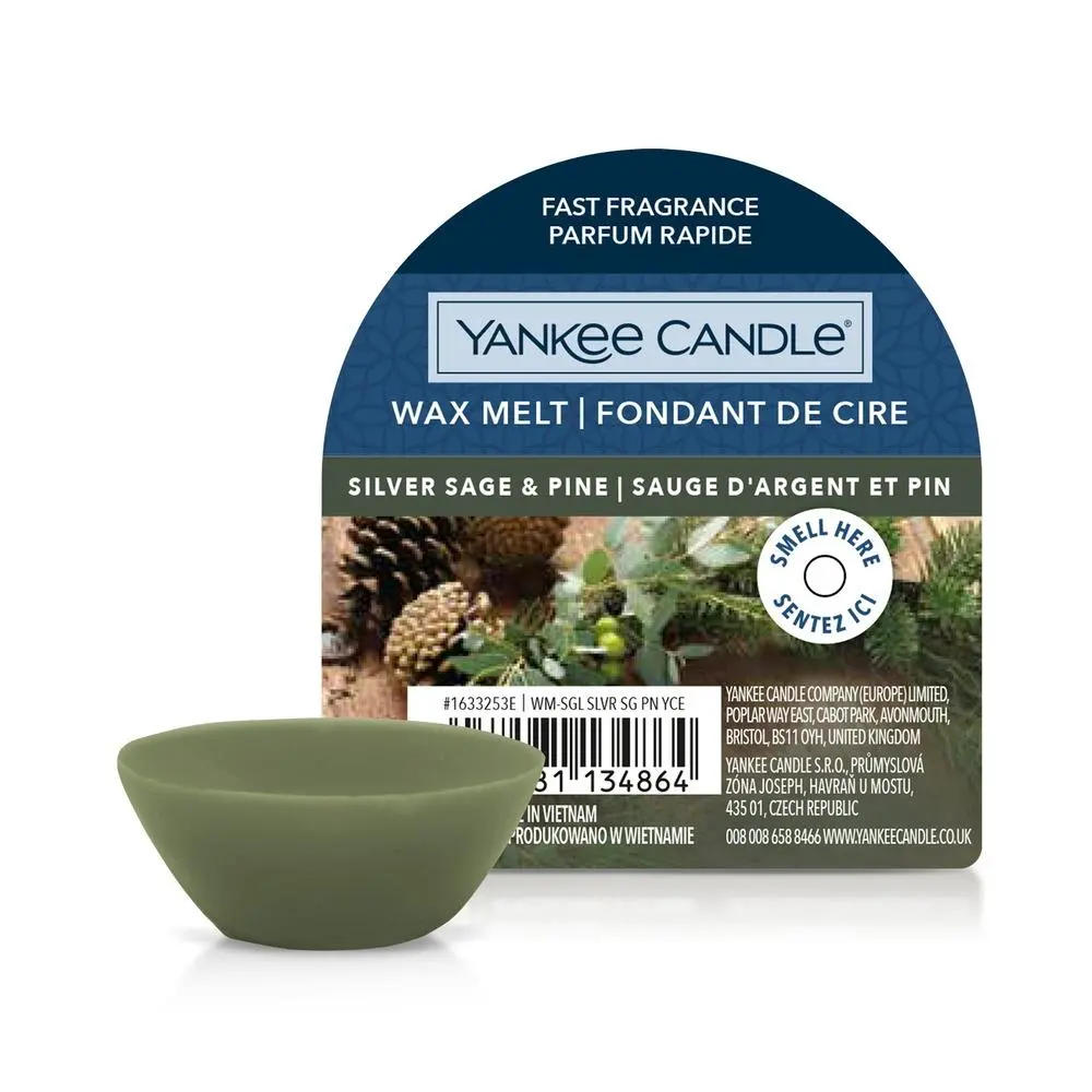 Yankee Candle Wax Melt Single Silver Sage & Pine Vonný vosk 22 g