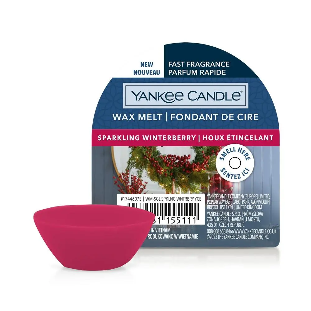 Yankee Candle vonný vosk Sparkling Winterberry Jiskrné zimní bobule 22 g