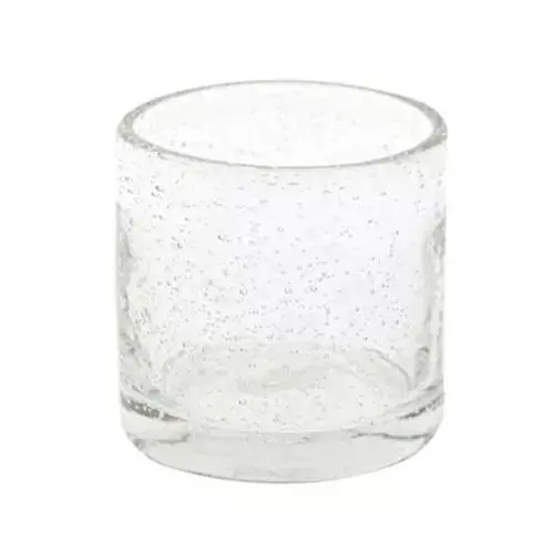 Skleněný svícen DutZ Votive Bubbles, výška 7 cm, průměr 7 cm, barva čirá
