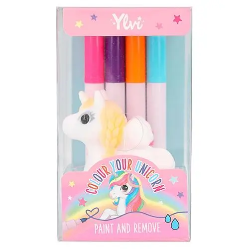 Smývatelné fixy Ylvi, 4 barvy, Colour your Unicorn