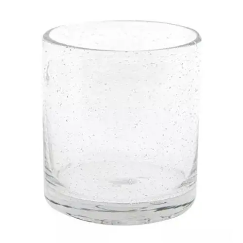 Skleněný svícen DutZ Votive Bubbles, výška 10 cm, průměr 9 cm, barva čirá